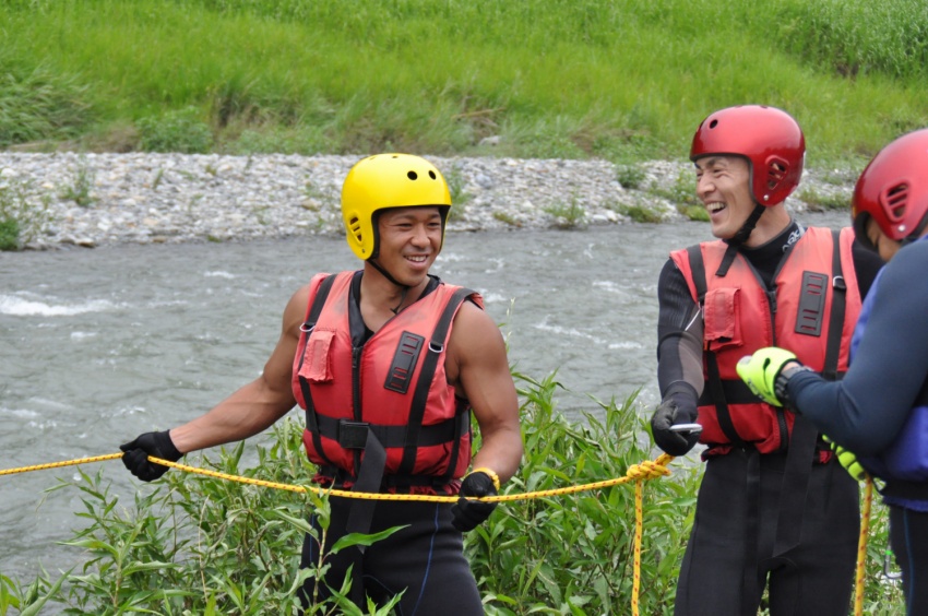 スローロープ救助